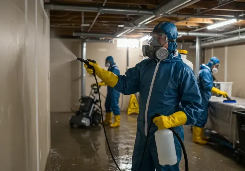 Basement Sanitization and Antimicrobial Treatment process in Hale County, AL