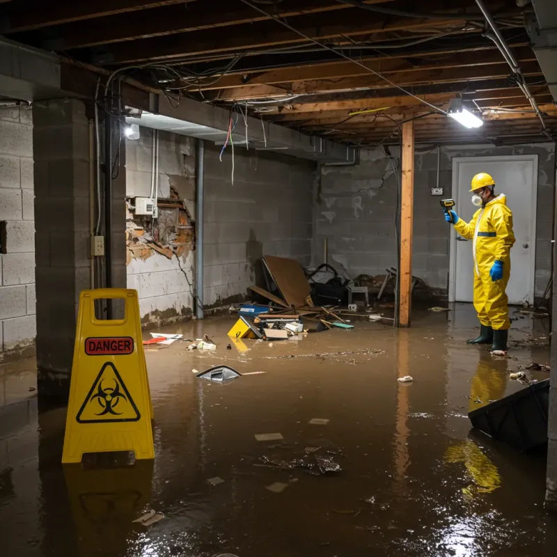 Flooded Basement Electrical Hazard in Hale County, AL Property